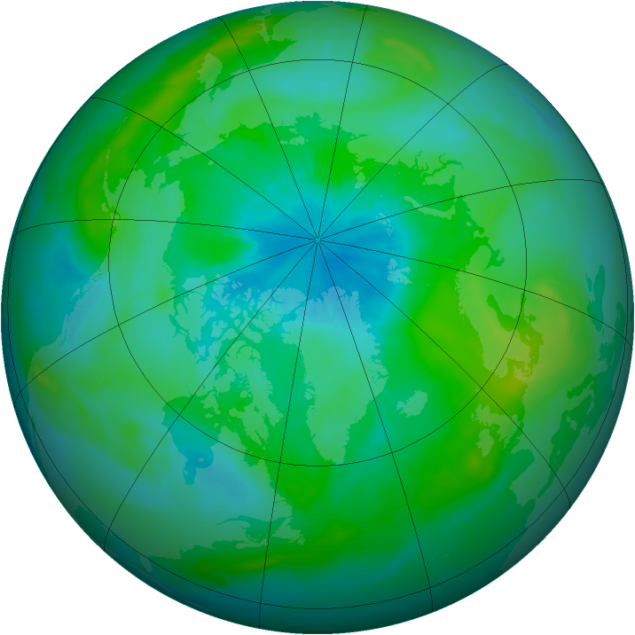 Arctic ozone map for 25 August 2014